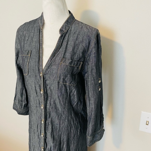 Nautica Denim Shirt Dress - Picture 2 of 4